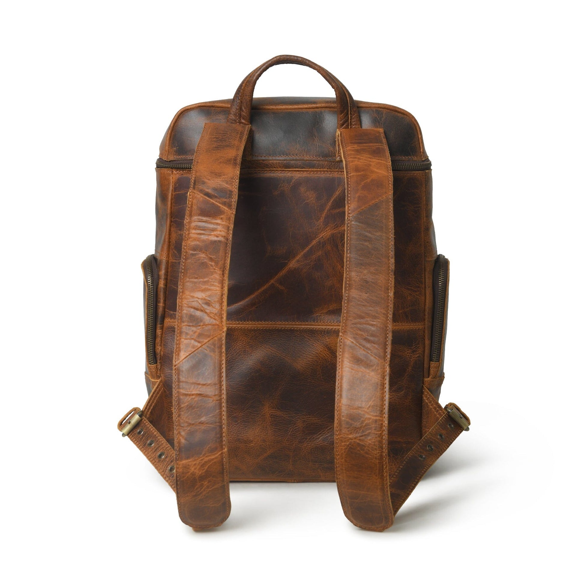 Alpha Caramel Buffalo Leather Travel Backpack - Tampa Home & Garden Store