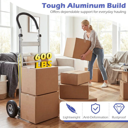 Aluminum Dolly Cart With 2 Rubber Wheels