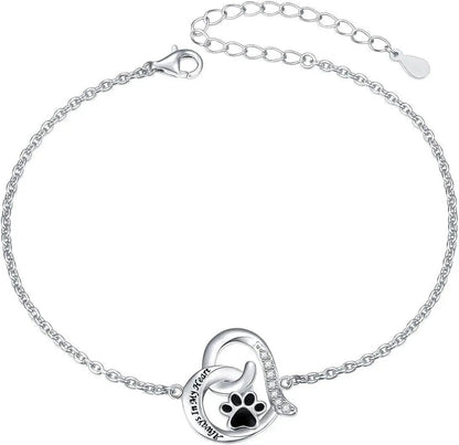 Always in My Heart Paw Print Necklace – Pet Memorial Gift - Tampa Home & Garden Store