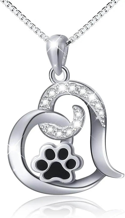 Always in My Heart Paw Print Necklace – Pet Memorial Gift - Tampa Home & Garden Store