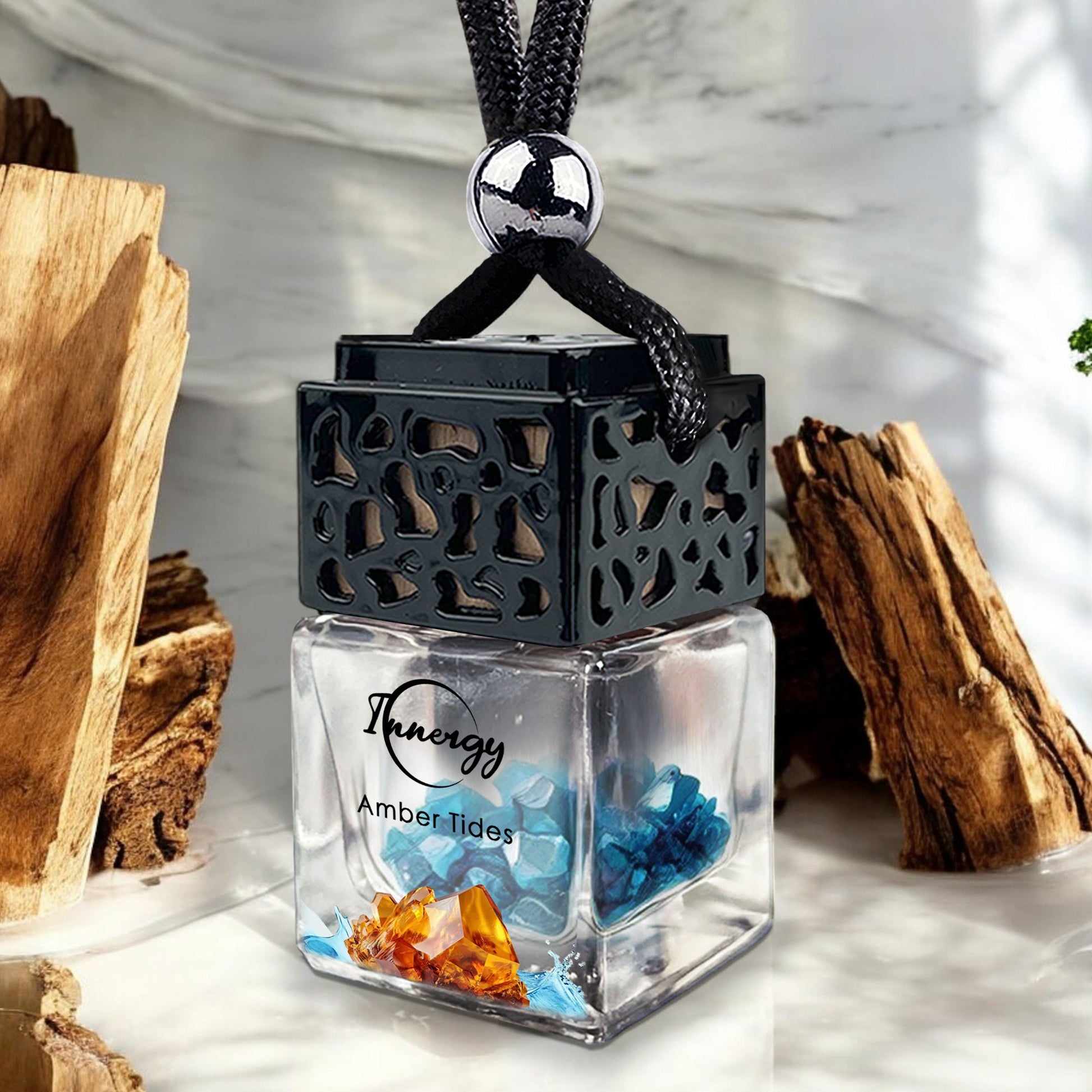 Amber Tides Crystal-Enhanced Oil Diffuser, Car Air Freshener, 8ml - Tampa Home & Garden Store