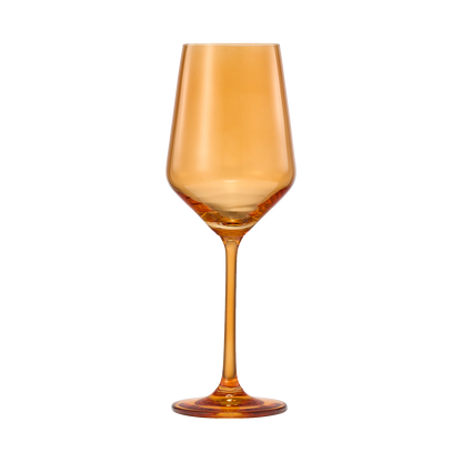Set of 6 Amber Rhea Stemmed Wine Glasses