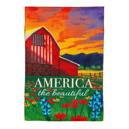 America The Beautiful Burlap Garden Flag - Tampa Home & Garden Store