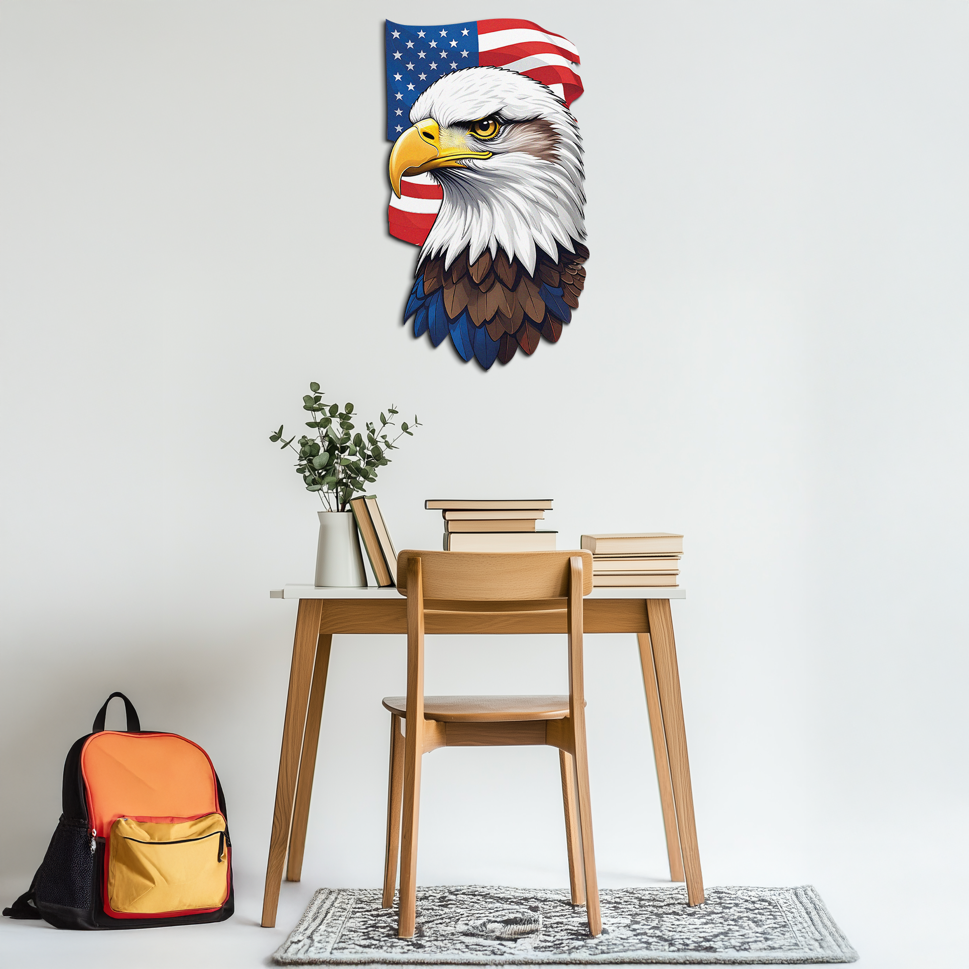 American Eagle Metal Wall Art – Patriotic UV Printed Decor-KAFUVM003 - Tampa Home & Garden Store