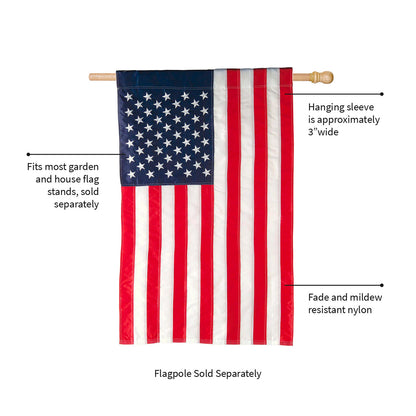 American Flag, Applique Estate Size - Tampa Home & Garden Store