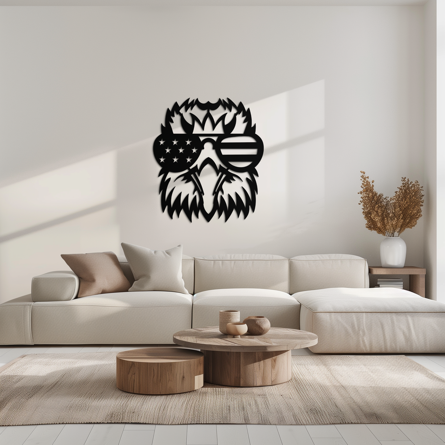American Flag Eagle Silhouette Metal Wall Art – Patriotic Black Steel Home Decor- KAF496 - Tampa Home & Garden Store