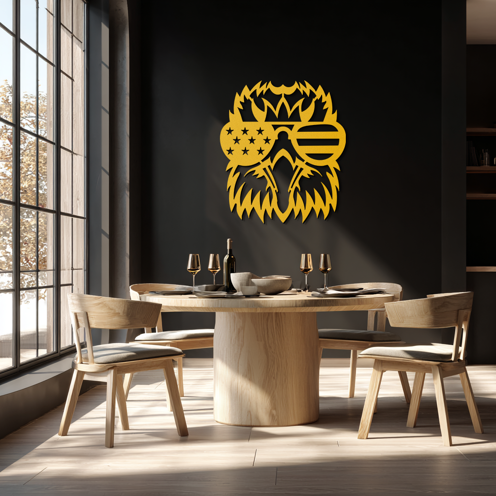 American Flag Eagle Silhouette Metal Wall Art – Patriotic Black Steel Home Decor- KAF496 - Tampa Home & Garden Store
