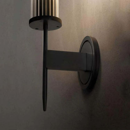 Solid Brass Wall Sconce with Glass Shade E26 15.7" Lamp