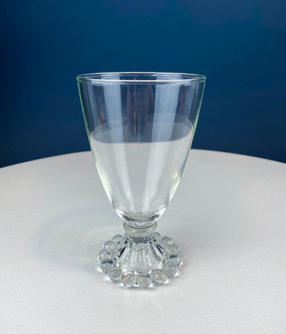 Anchor Hocking Water, Wine, Juice Goblets. Set of Six. Beaded Base. Berwick or Boopie Pattern. Mid C Modern Stemware. Dining Room Decor. - Tampa Home & Garden Store
