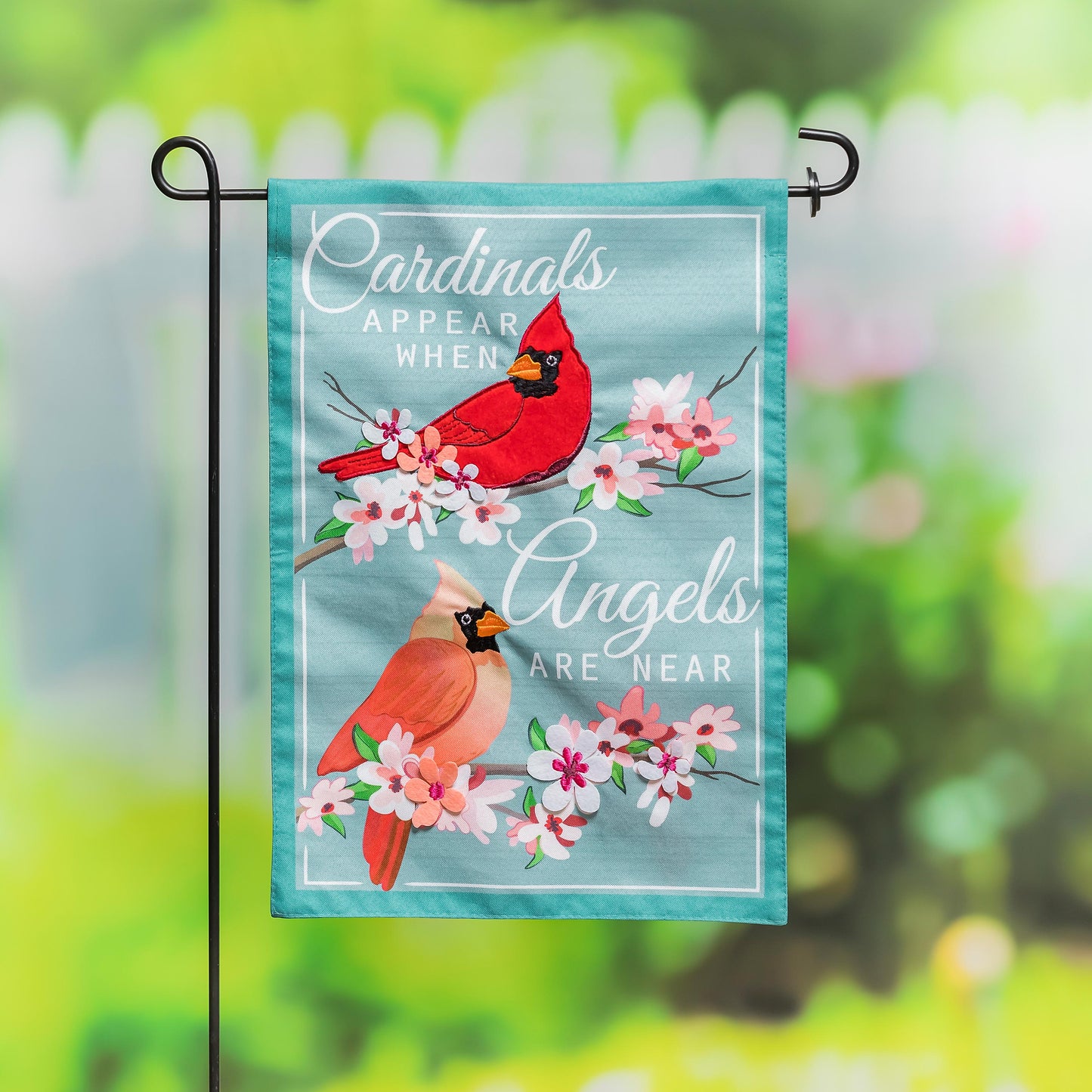 Angels are Near Garden Linen Flag - Tampa Home & Garden Store