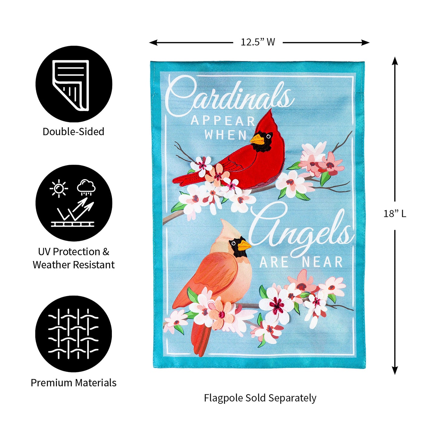 Angels are Near Garden Linen Flag - Tampa Home & Garden Store