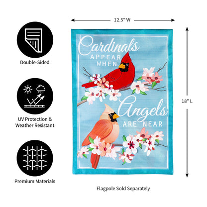 Angels are Near Garden Linen Flag - Tampa Home & Garden Store