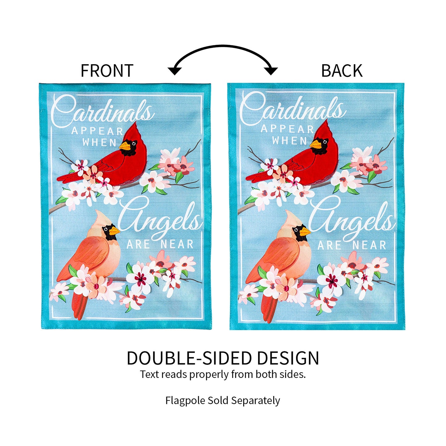 Angels are Near Garden Linen Flag - Tampa Home & Garden Store