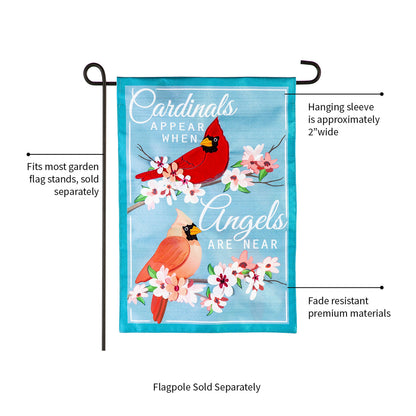 Angels are Near Garden Linen Flag - Tampa Home & Garden Store