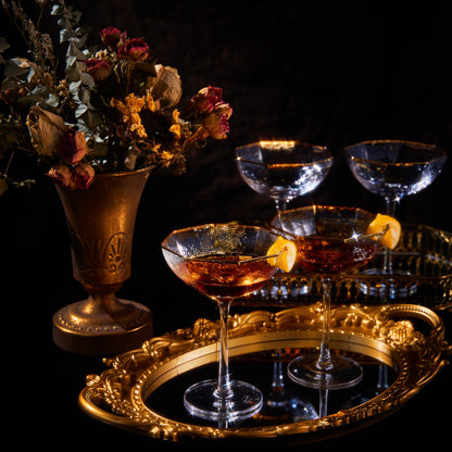 Architecture and Champagne Cocktail Coupe Set