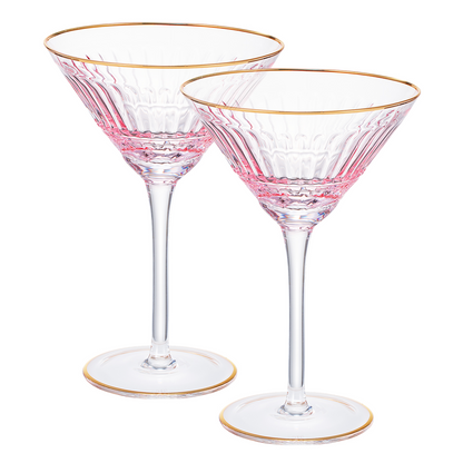 Duomo Crystal Martini Glassware Set of Two