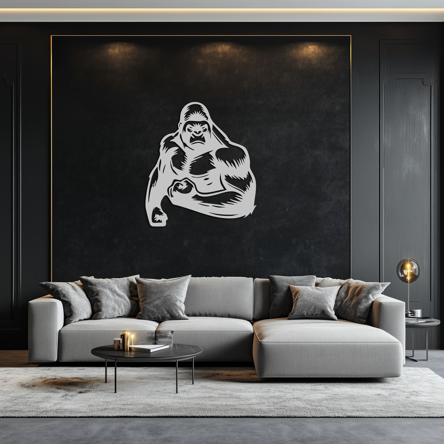 Angry Gorilla Metal Wall Art – Fierce Jungle Animal Decor for Gym and Man Cave- KAF592 - Tampa Home & Garden Store