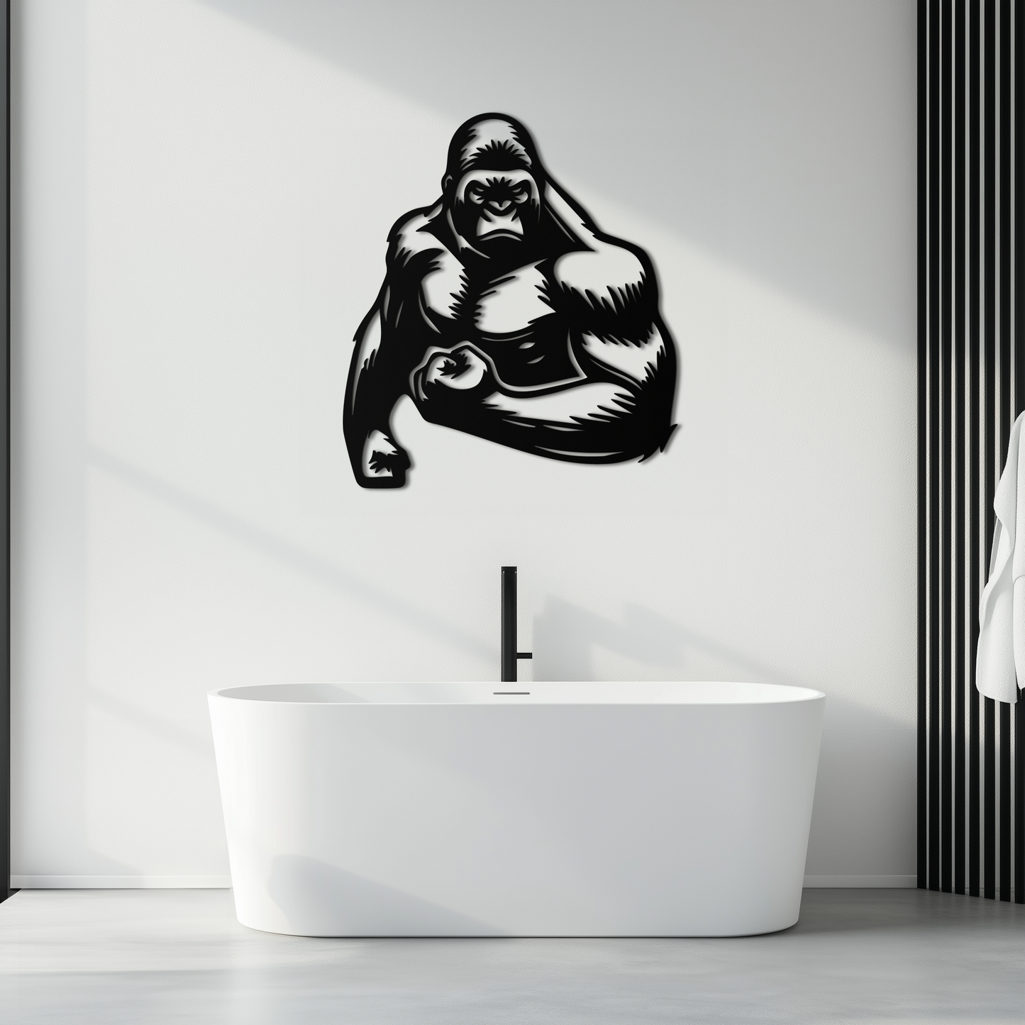 Angry Gorilla Metal Wall Art – Fierce Jungle Animal Decor for Gym and Man Cave- KAF592 - Tampa Home & Garden Store