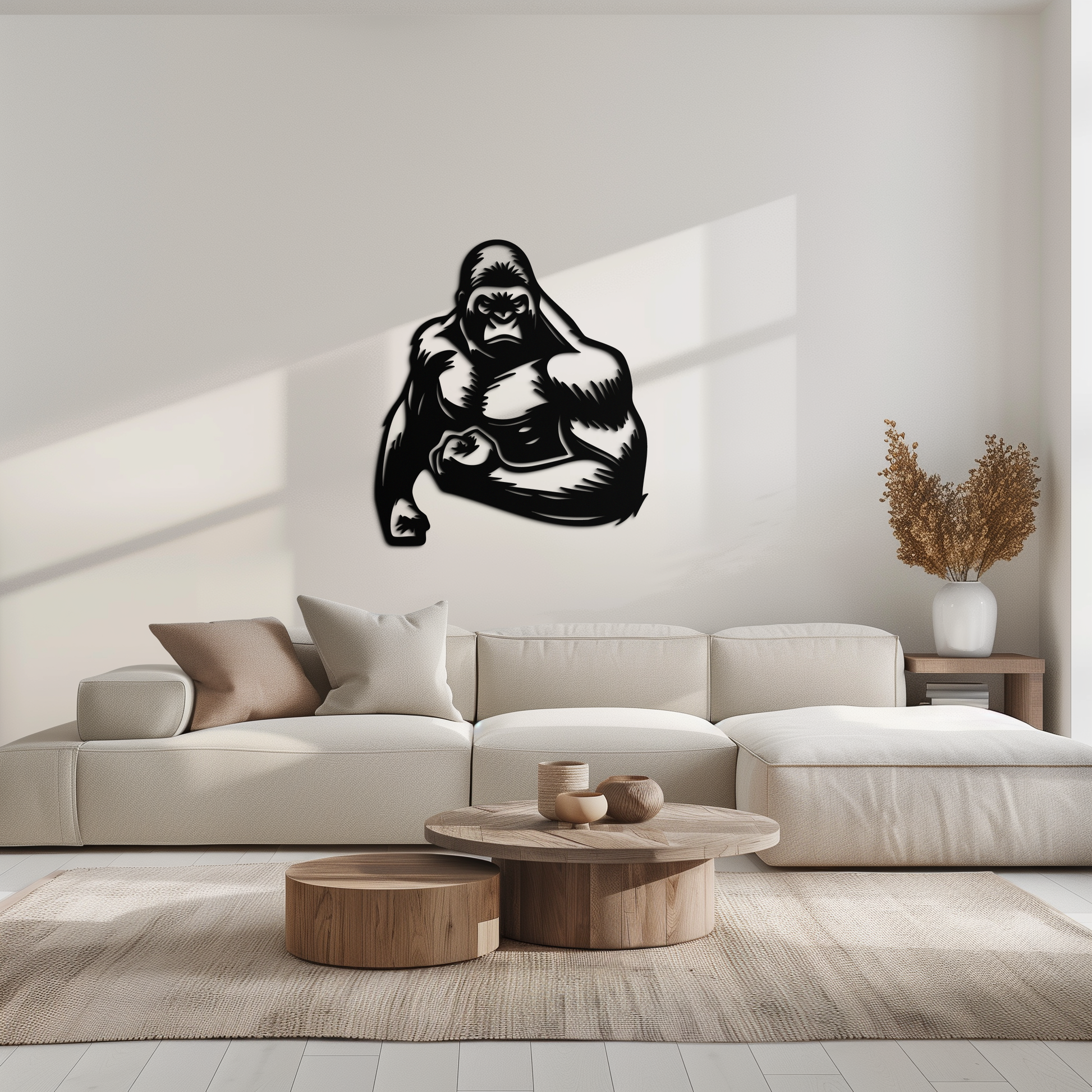 Angry Gorilla Metal Wall Art – Fierce Jungle Animal Decor for Gym and Man Cave- KAF592 - Tampa Home & Garden Store