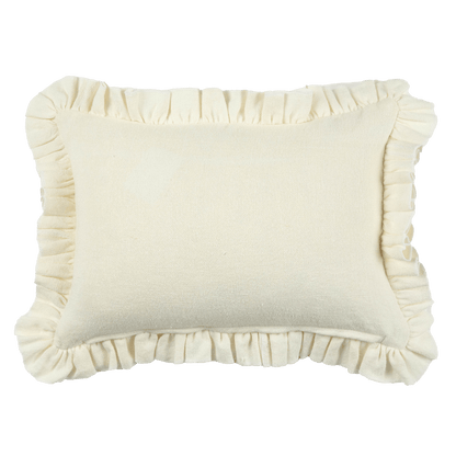 Anita Linen Solid Throw Pillow Cover, Cream Ruffled - Tampa Home & Garden Store