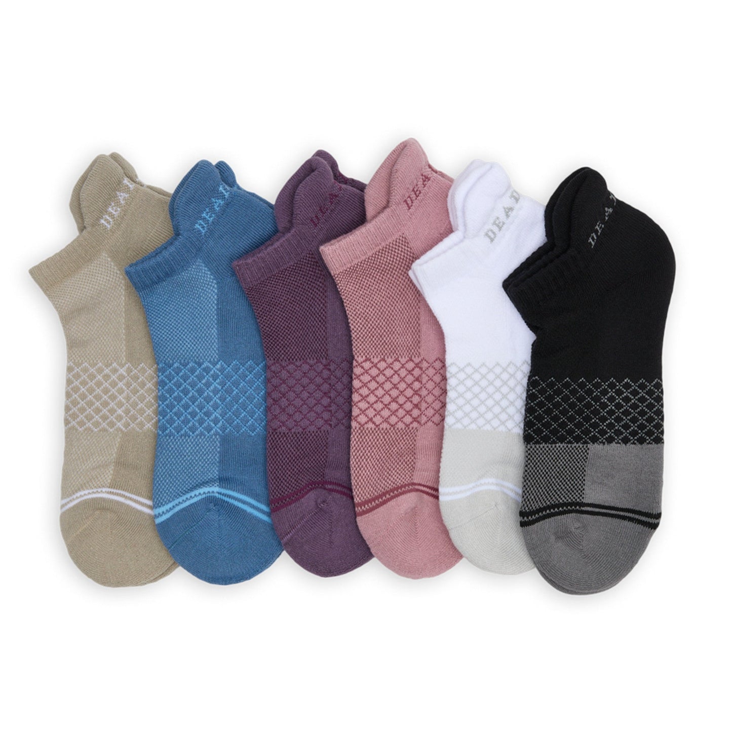 DeadSoxy Essentials Ankle Socks 9-pack in beige, blue, purple, pink, white, black, gray on Tampa Home & Garden Store