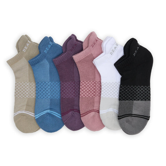 DeadSoxy Essentials Ankle Socks 9-pack in beige, blue, purple, pink, white, black, gray on Tampa Home & Garden Store