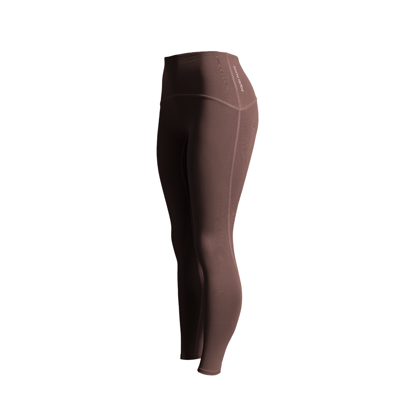 Equestrian Underwear full-length leggings, brown fabric with Eques Pante logo along seam on Tampa Home & Garden Store