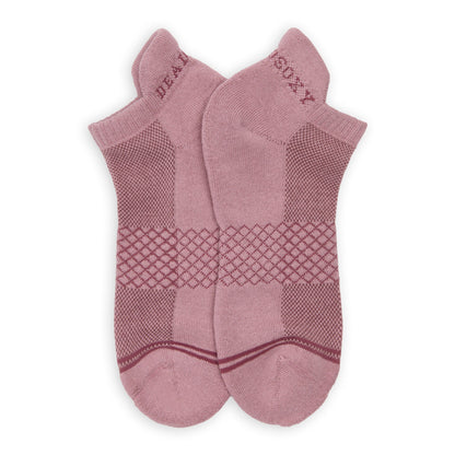 DeadSoxy Cozy Ankle Socks 4-pack in dusty pink with diamond lattice pattern on Tampa Home & Garden Store