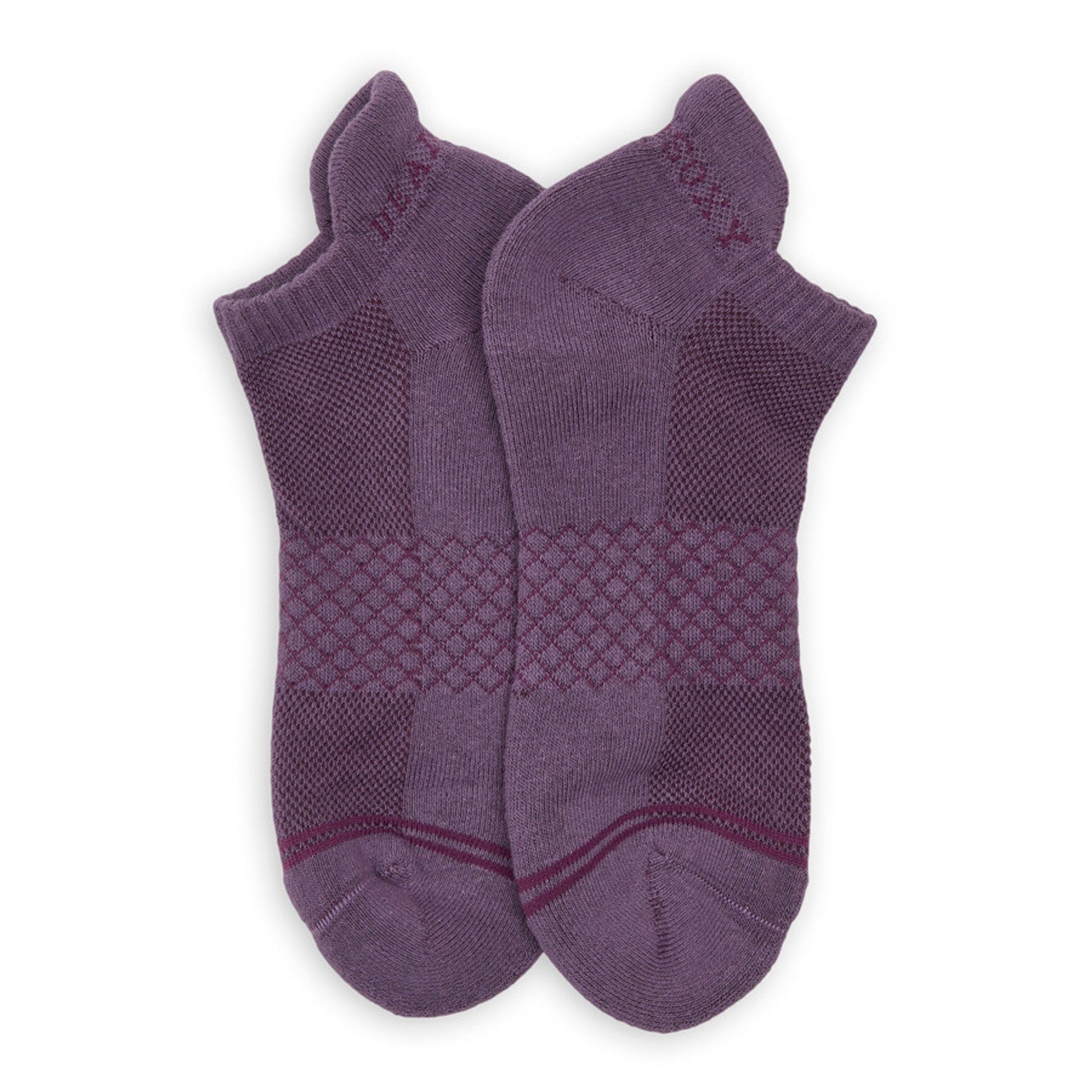 Ankle socks 2-pack DeadSoxy in blush and berry with diamond knit pattern on Tampa Home & Garden Store