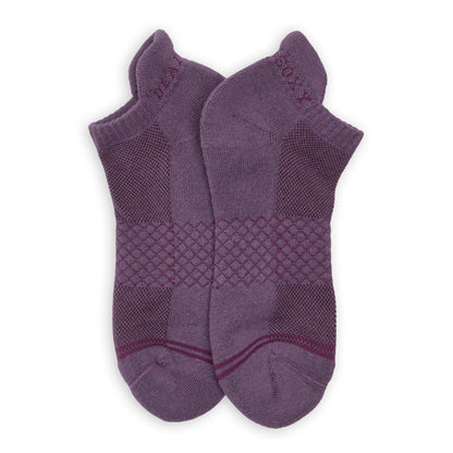 DeadSoxy Cozy Ankle Socks 4-Pack purple knit with geometric diamond pattern on Tampa Home & Garden Store