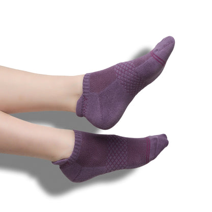Cozy Ankle Socks 4-Pack DeadSoxy, purple textured knit with diamond pattern on Tampa Home & Garden Store