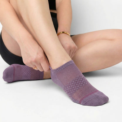 Blush & Berry Ankle Socks 2-Pack lavender purple textured knit with ribbed cuffs on Tampa Home & Garden Store