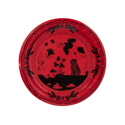 Annie's Athens Bulldog Red and Black Dessert Collegiate Paper Plates - 8 Pack - Tampa Home & Garden Store
