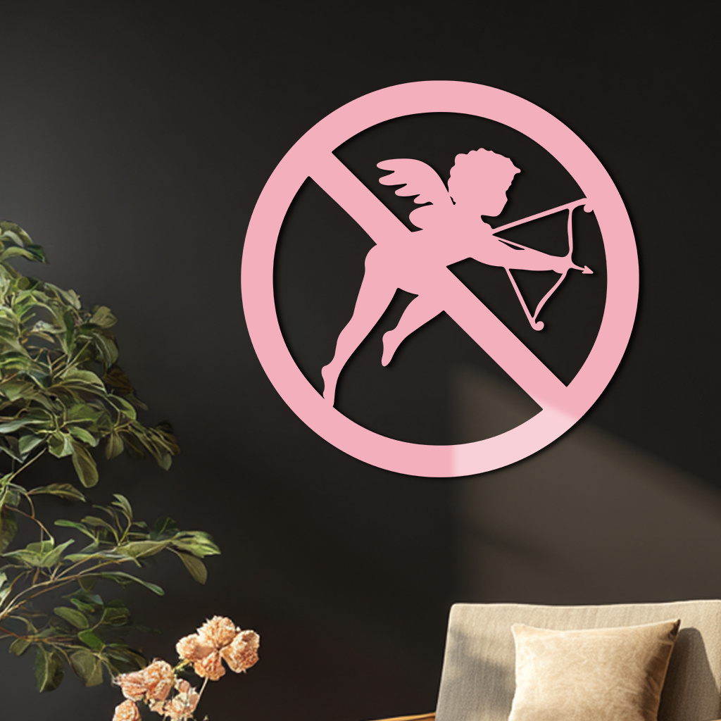 Anti-Cupid Metal Wall Art – Unique Valentine’s Day Decor - KAFGP029 - Tampa Home & Garden Store
