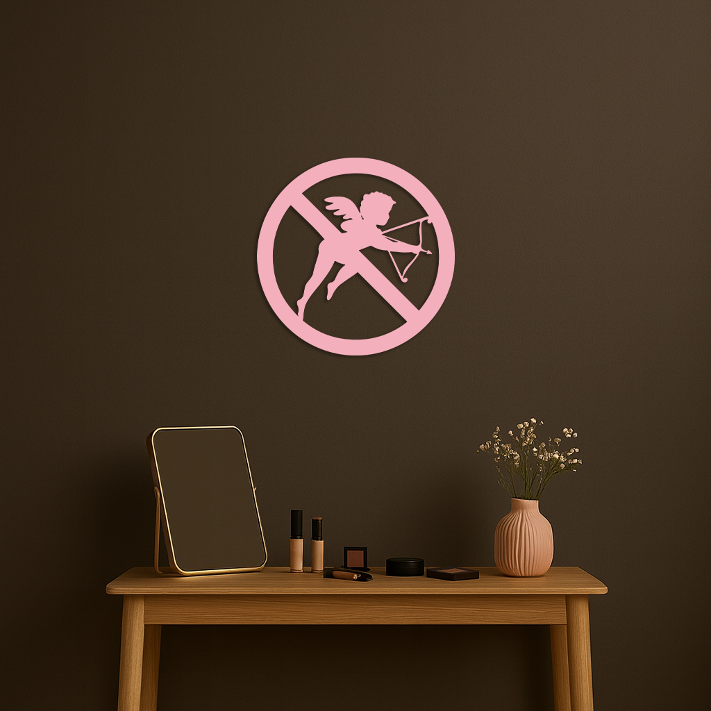Anti-Cupid Metal Wall Art – Unique Valentine’s Day Decor - KAFGP029 - Tampa Home & Garden Store