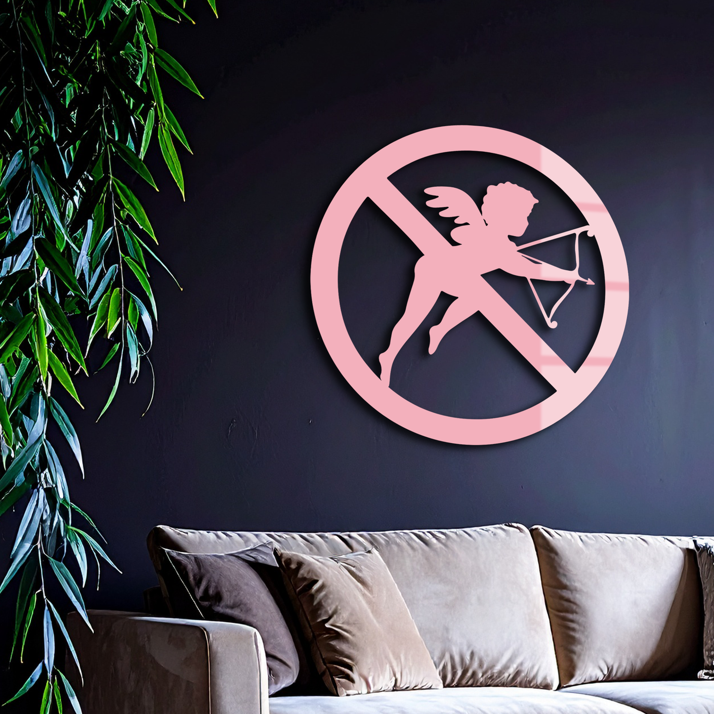 Anti-Cupid Metal Wall Art – Unique Valentine’s Day Decor - KAFGP029 - Tampa Home & Garden Store