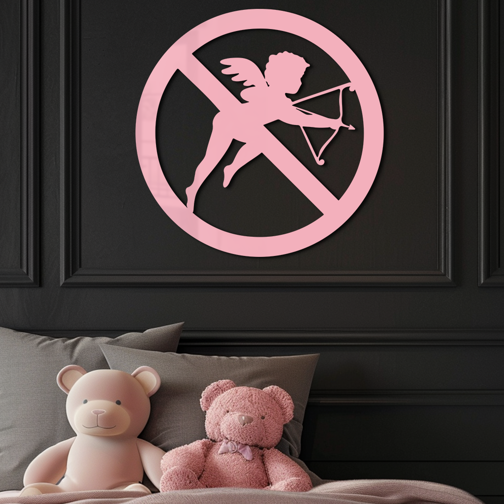 Anti-Cupid Metal Wall Art – Unique Valentine’s Day Decor - KAFGP029 - Tampa Home & Garden Store