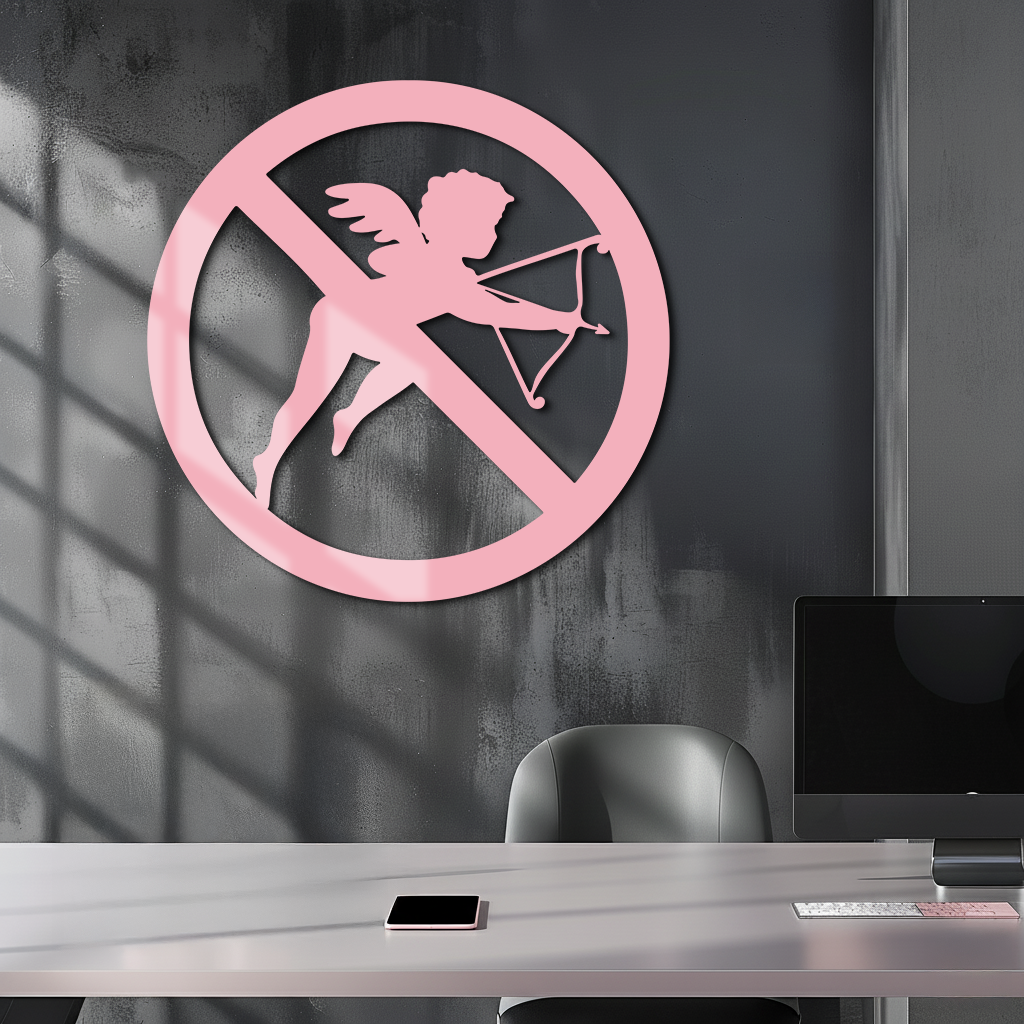Anti-Cupid Metal Wall Art – Unique Valentine’s Day Decor - KAFGP029 - Tampa Home & Garden Store