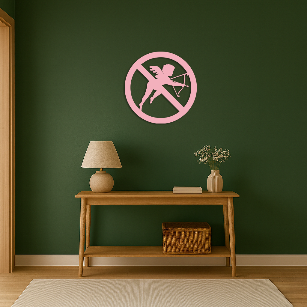 Anti-Cupid Metal Wall Art – Unique Valentine’s Day Decor - KAFGP029 - Tampa Home & Garden Store