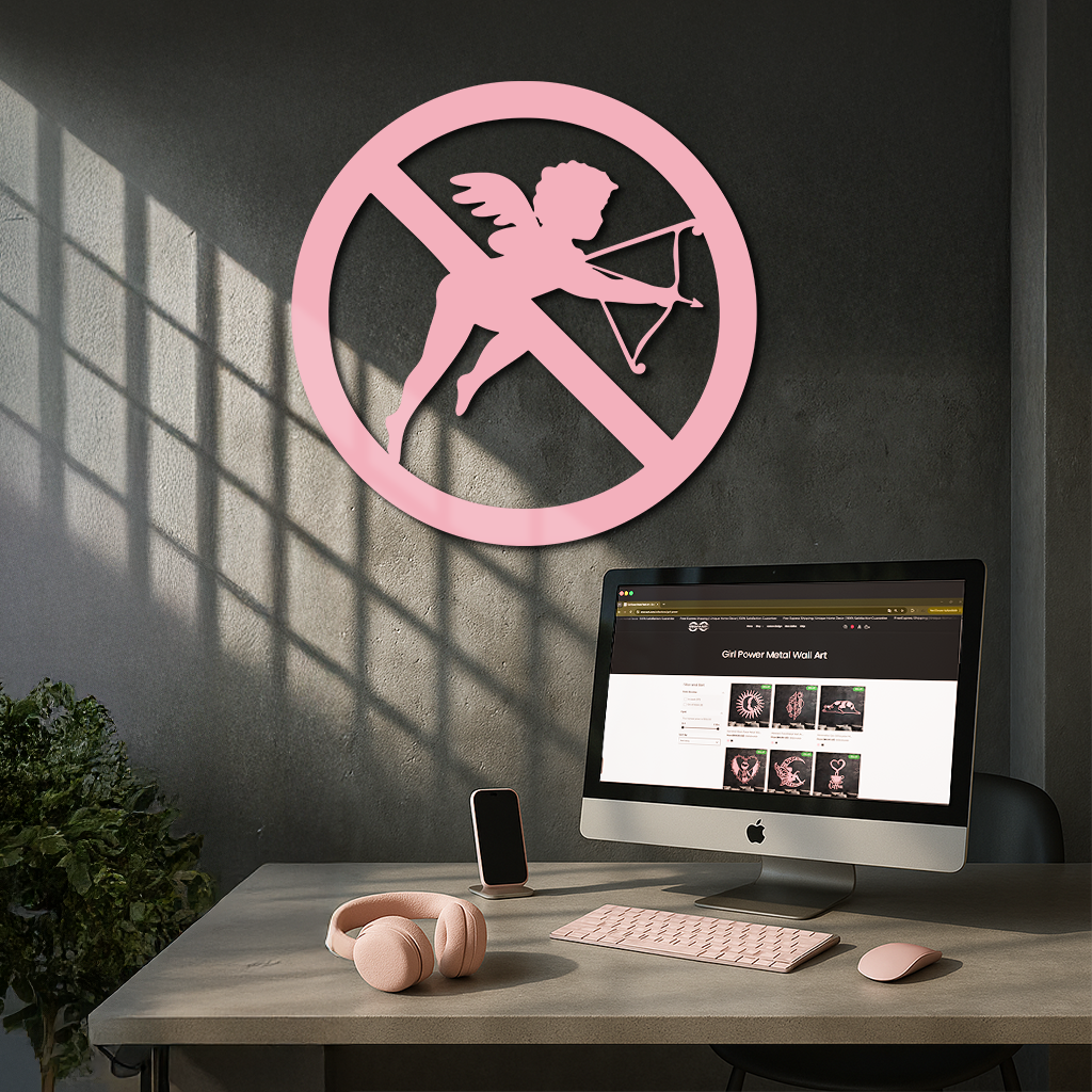 Anti-Cupid Metal Wall Art – Unique Valentine’s Day Decor - KAFGP029 - Tampa Home & Garden Store