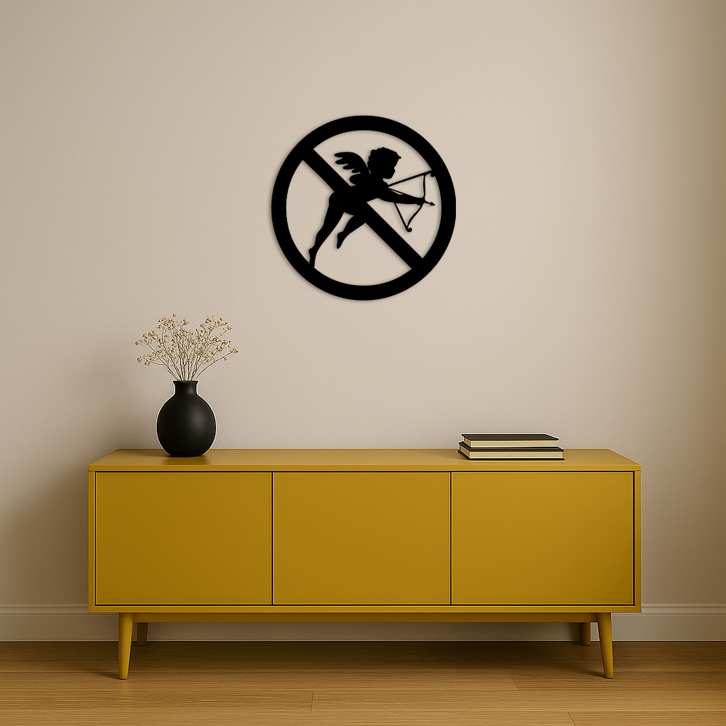 Anti-Cupid Metal Wall Art – Unique Valentine’s Day Decor - KAFGP029 - Tampa Home & Garden Store