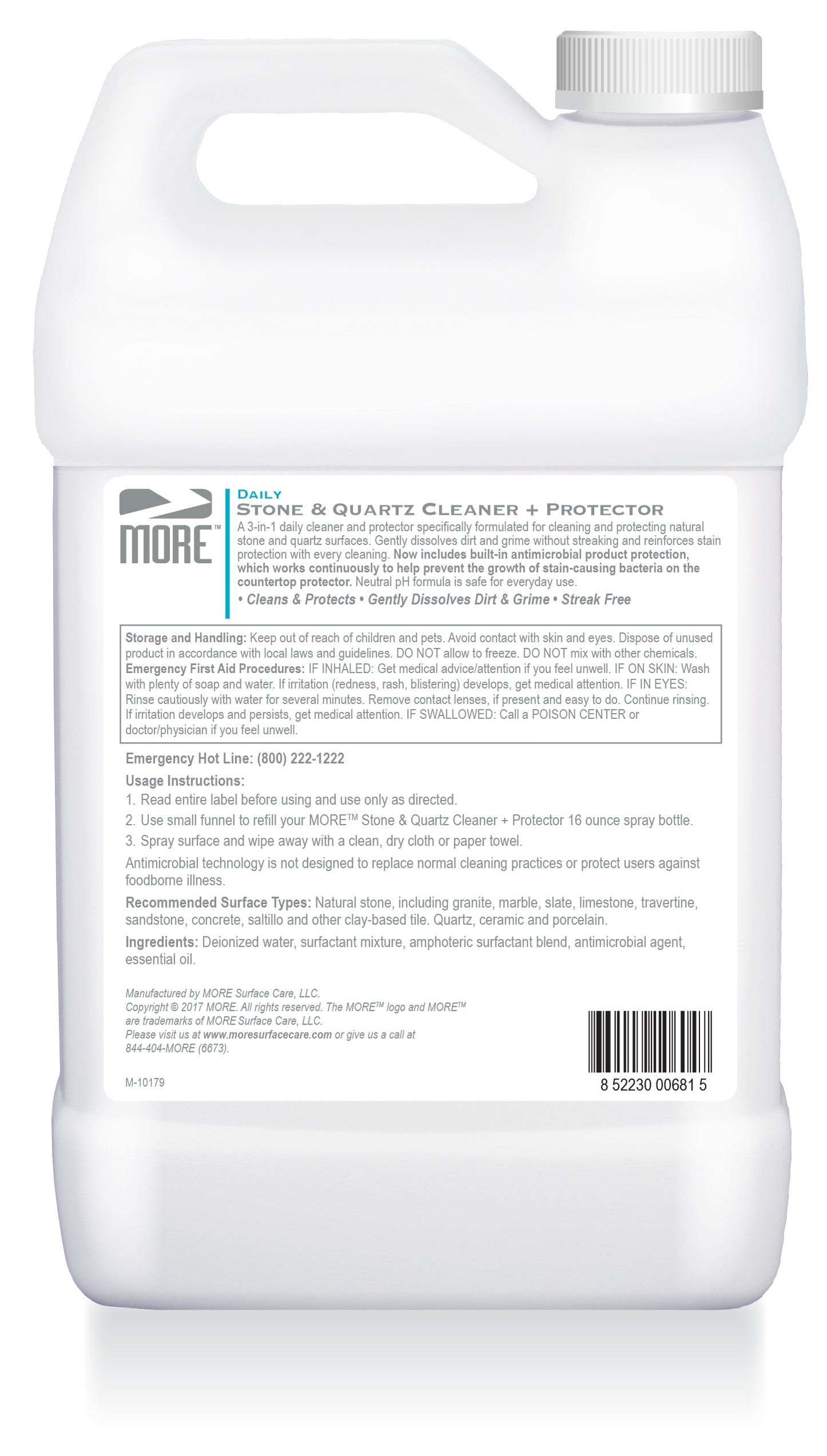 MORE® Stone & Quartz Cleaner - with Antimicrobial Protection