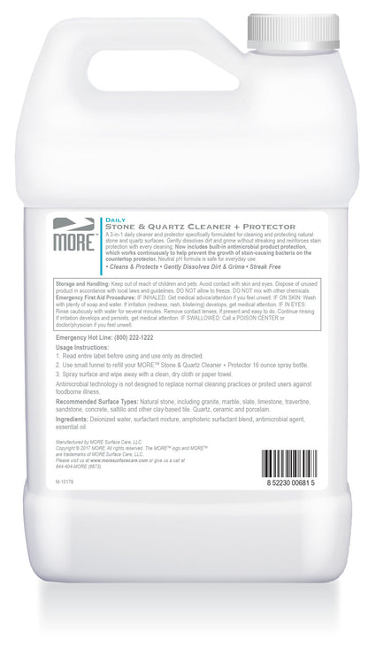 MORE® Stone & Quartz Cleaner - with Antimicrobial Protection
