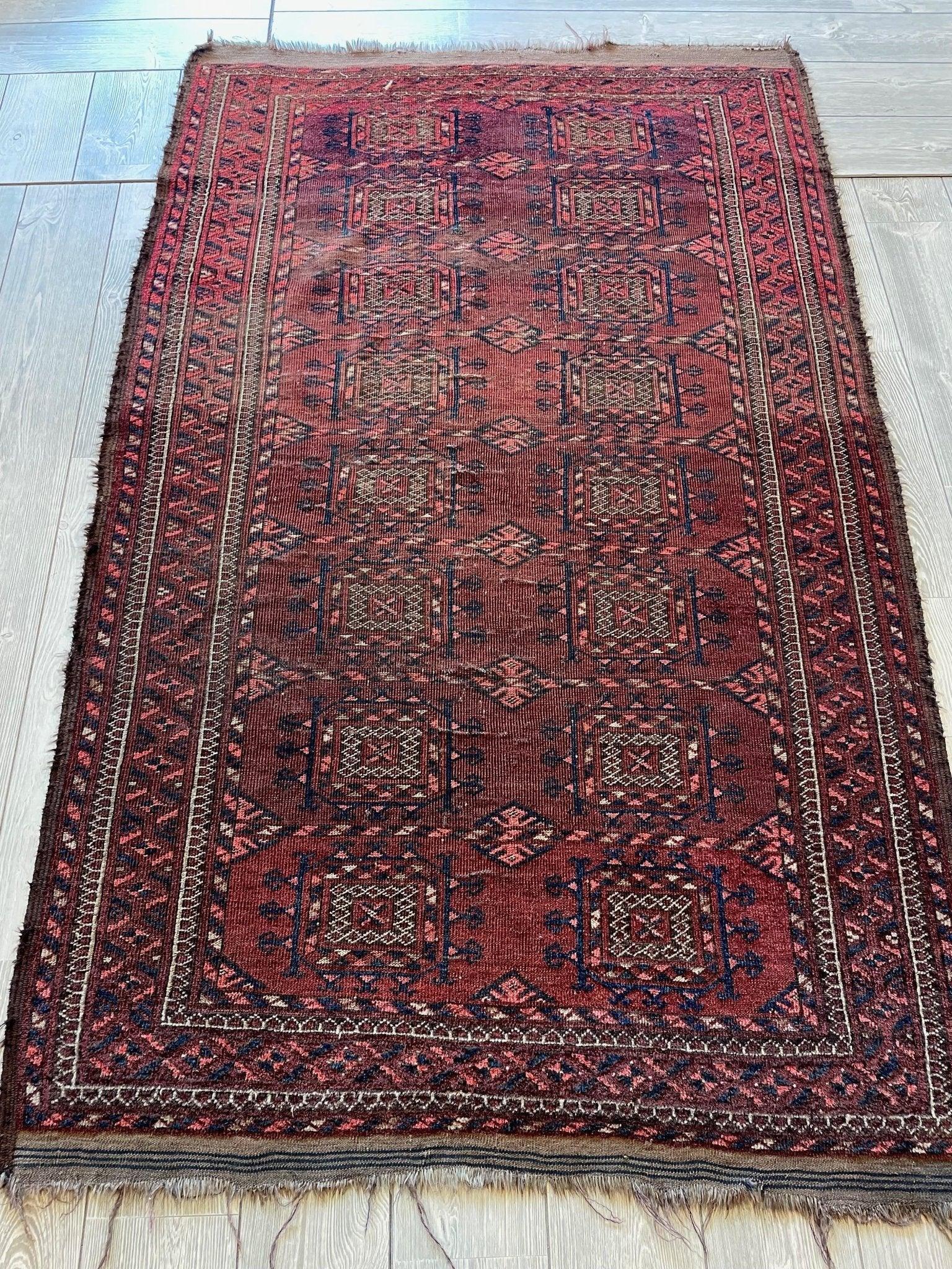 Antique 1880’s Baluch Rug 4x7 Ft - Tampa Home & Garden Store