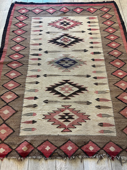 Antique 1880’s Navajo Rug 4’ x 5’ - Tampa Home & Garden Store