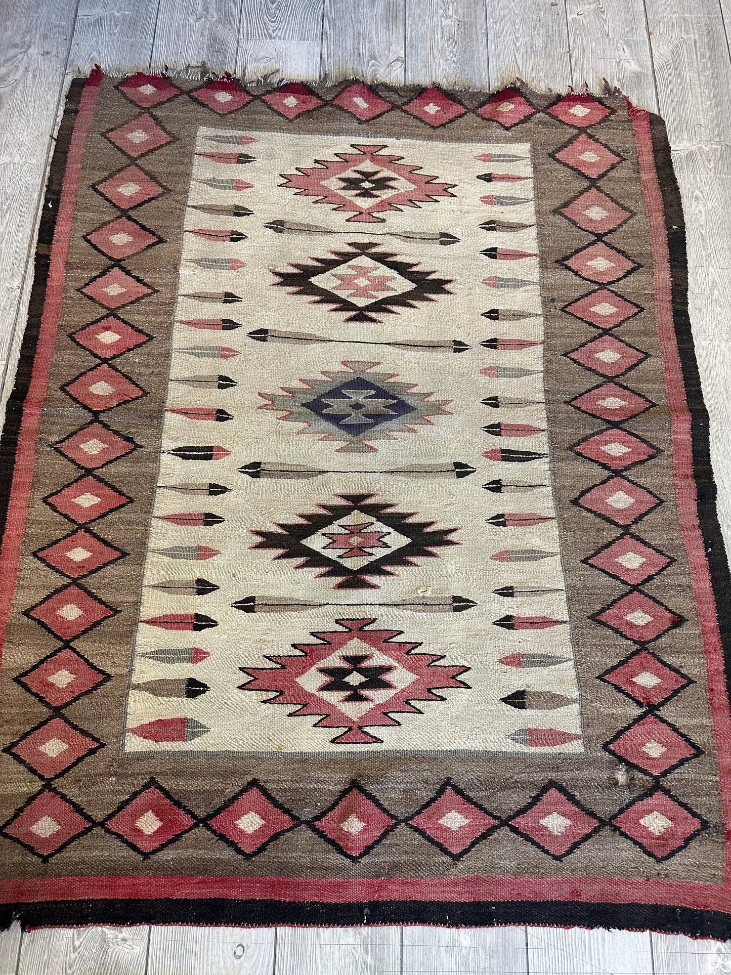 Antique 1880’s Navajo Rug 4’ x 5’ - Tampa Home & Garden Store