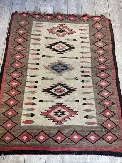 Antique 1880’s Navajo Rug 4’ x 5’ - Tampa Home & Garden Store