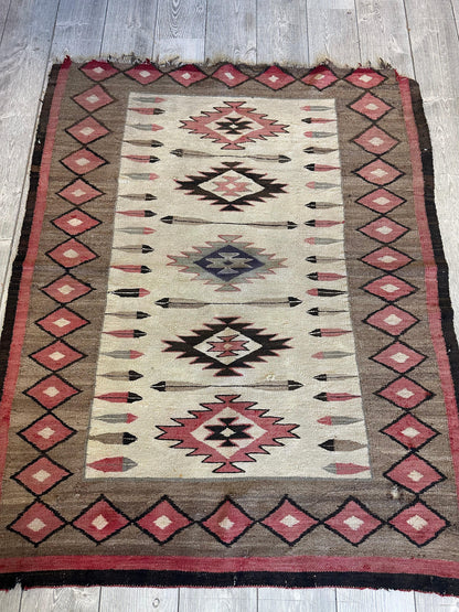 Antique 1880’s Navajo Rug 4’ x 5’ - Tampa Home & Garden Store