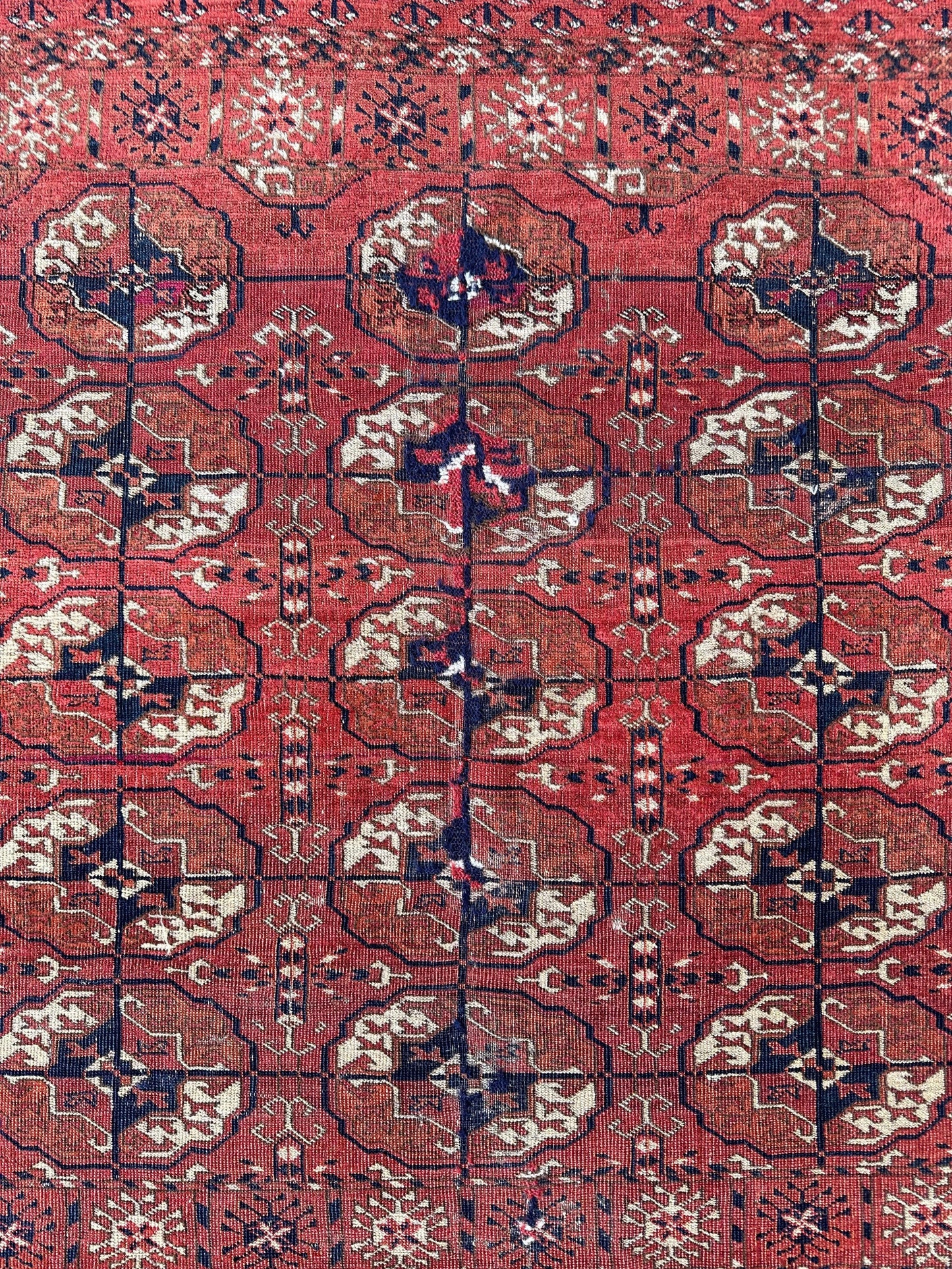 Antique 1880’s Tribal Turkoman Tekke Wedding Rug 3’4” x 4’1” - Tampa Home & Garden Store