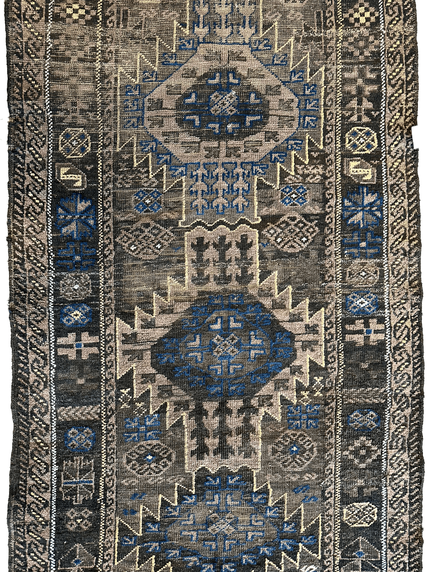Antique 1880s Primitive Tribal Baluch Wool Rug 3’x6’4” - Tampa Home & Garden Store